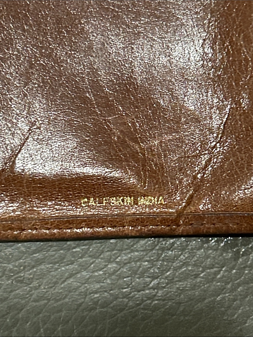 Calfskin India Brown Leather Passport or Travel Wallet - Picture 2 of 9